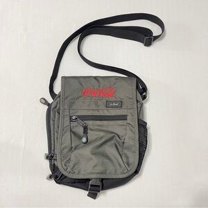 L.L. Bean Gray and Black Messenger Bag with Utilitarian Design